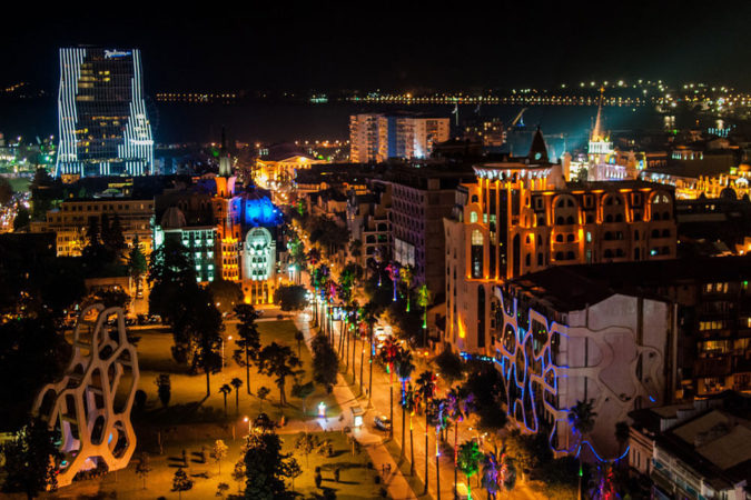 Batumi-city-center-at-night
